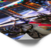 Alter Mann, Weihnachtsmann und Rentier Poster (Ecke)