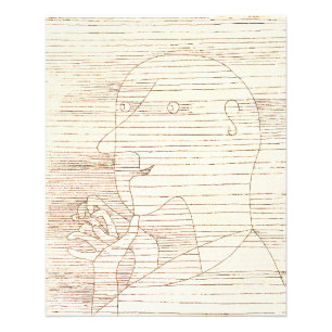 Alter Mann zählt an seinen Fingern, Fotodruck