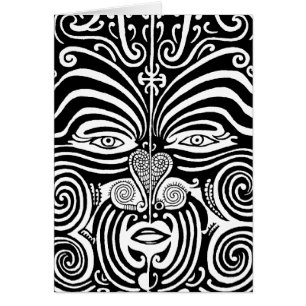 Alter Maori- Moko Stammes- Tätowierungsentwurf