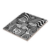 Alter Maori- Moko Stammes- Tätowierungsentwurf Fliese (Seite)