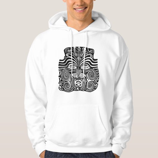 Alter Maori- Moko Stammes- Tätowierungsentwurf Hoodie (Vorderseite)