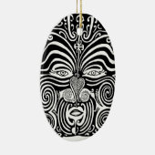 Alter Maori- Moko Stammes- Tätowierungsentwurf Keramikornament (Rechts)