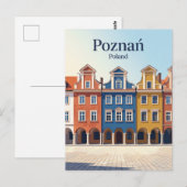 Alter Marktplatz Polen Postkarte (Vorne/Hinten)