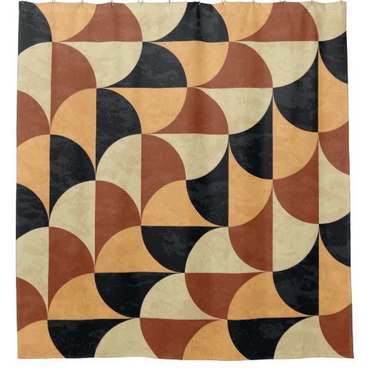 Alter Marmorboden, geometrische nahtlose Textur. Duschvorhang (Vorderseite)