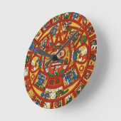 Alter Mayamaya-Azteke-Kalender Runde Wanduhr (Winkel)