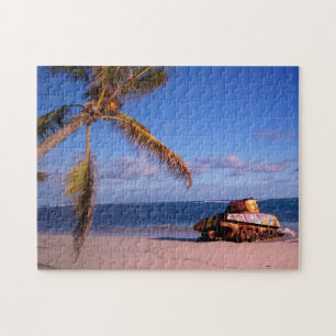 Alter militärischer Kriegspanzer Puerto Rico. Puzzle