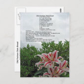 Alter Mode Datum Brot Rezept Postkarte (Vorne/Hinten)