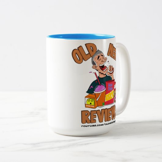 Alter Nerd wiederholt Zwei-Ton große Tasse (VorderseiteRechts)