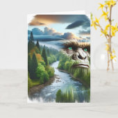 Alter nicht Gemein | Funny Birthday Bigfoot Karte (Gelbe Blume)