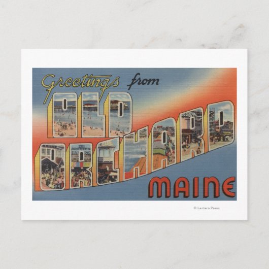 Alter Obstgarten, Maine - Große Buchstabenbilder Postkarte (Vorderseite)