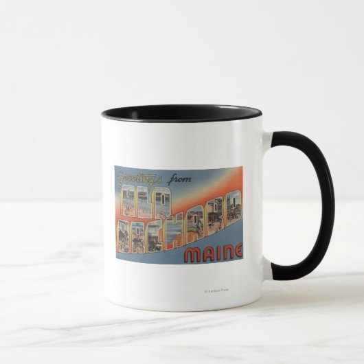 Alter Obstgarten, Maine - Große Buchstabenbilder Tasse (Rechts)