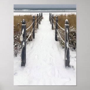 alter Obststrand Winterwanderweg Poster