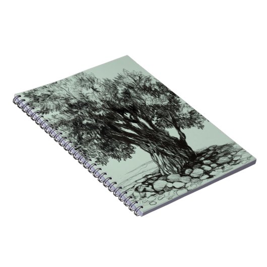 Alter Olivenbaum Notizblock (Rechte Seite)