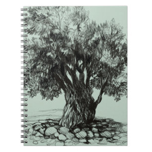 Alter Olivenbaum Notizblock