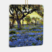 Alter Olivenbaum und Bluebonnets Keramikornament (Rechts)