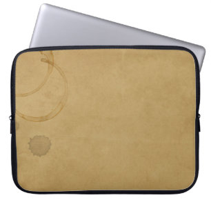 Alter Papier Vintage-Kaffeefleck Laptopschutzhülle
