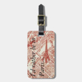 Alter Paris-Karten-Gepäckanhänger Gepäckanhänger (Vorderseite vertikal)