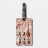 Alter Paris-Karten-Gepäckanhänger Gepäckanhänger (Rückseite vertikal)