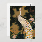 Alter Pine Tree und Pfau von Ito Jakuchu Postkarte (Vorne/Hinten)