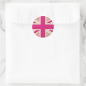 Alter Pink Union Jack Aufkleber (Tasche)