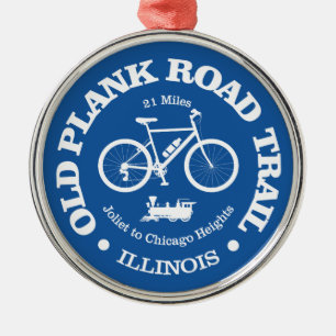 Alter Plank Road Trail (Radfahren) Ornament Aus Metall