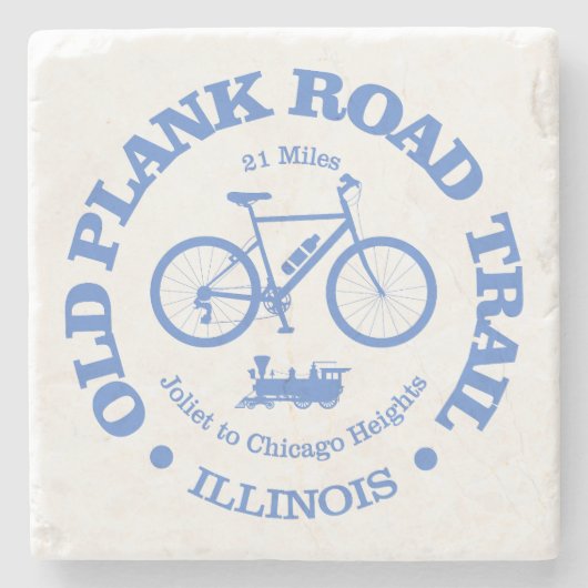 Alter Plank Road Trail (Radfahren) Steinuntersetzer (Vorderseite)
