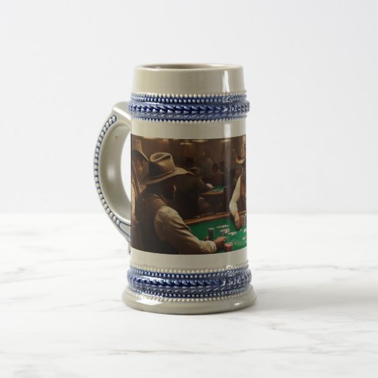 Alter Poker Bierglas (Vorderseite Links)