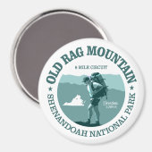 Alter Rag-Berg (rd) Magnet (Vorderseite/Rückseite)