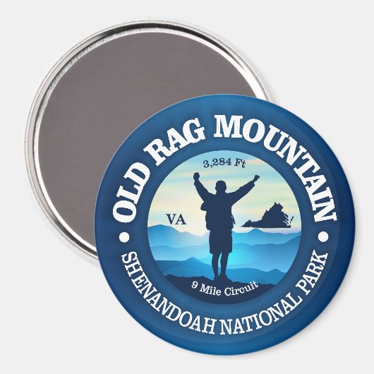 Alter Rag-Berg (V) Magnet (Vorderseite/Rückseite)