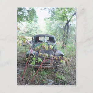 Alter, ramponierter Lastwagen Postkarte