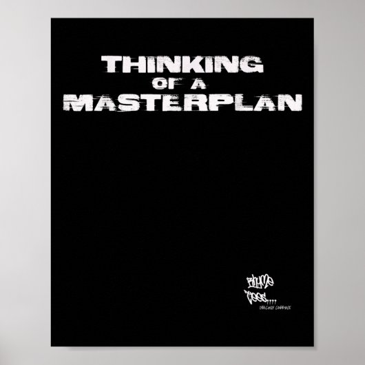 Alter Rap Hip Hop Merch Masterplan Zitat 80er Poster (Vorne)