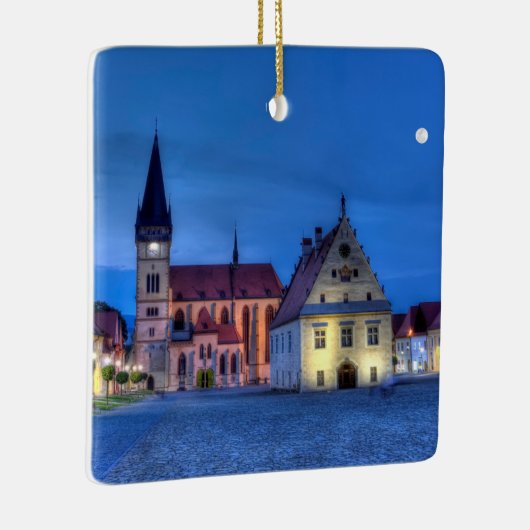 Alter Rathausplatz in Bardejov, Slowakei, HDR Keramikornament (Rechts)