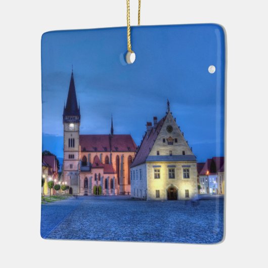 Alter Rathausplatz in Bardejov, Slowakei, HDR Keramikornament (Links)