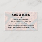 Alter Retro Basketball Autografischer Trainer Visitenkarte (Rückseite)