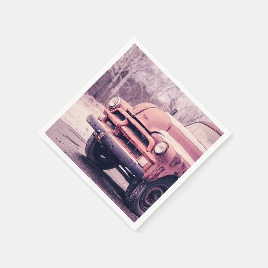 Alter roher LKW Serviette (Ecke)