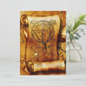 Alter Rollegeburtstag der Schatzkarte Einladung (Stehend Vorderseite)