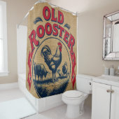 ALTER ROOSTER BURLAP STIL DUSCHVORHANG (Beispiel)