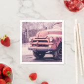 Alter rostiger Lastwagen Serviette (Beispiel)