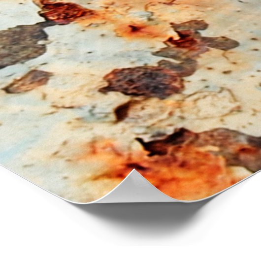 Alter Rostuntergrund und Struktur Poster (Ecke)