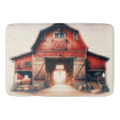 Alter Rotbarn Rustikales Land Badematte (Vorderseite)