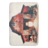 Alter Rotbarn Rustikales Land Badematte (Vorderseite Vertikal)