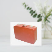 Alter roter Koffer Postkarte (Stehend Vorderseite)