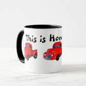 Alter roter LKW dieses ist, wie ich rolle Tasse (Vorderseite Links)