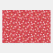 Alter roter Lkw und Schneeflocken Geschenkpapier Set (Vorderseite 3)