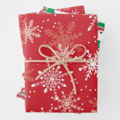 Alter roter Lkw und Schneeflocken Geschenkpapier Set (Beispiel)