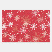 Alter roter Lkw und Schneeflocken Geschenkpapier Set (Vorderseite)