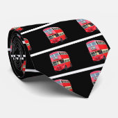 Alter roter London-Bus von gegen 1950 Krawatte (Gerollt)