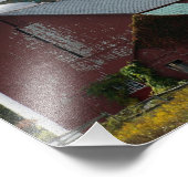 Alter roter Stall 12 x 8 Fotografischer Druck (Ecke)