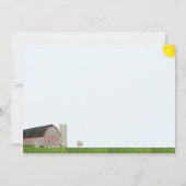 Alter roter Stall und Silo-Flachkarte (Rückseite)