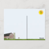 Alter roter Stall und Silo Postcard Postkarte (Rückseite)